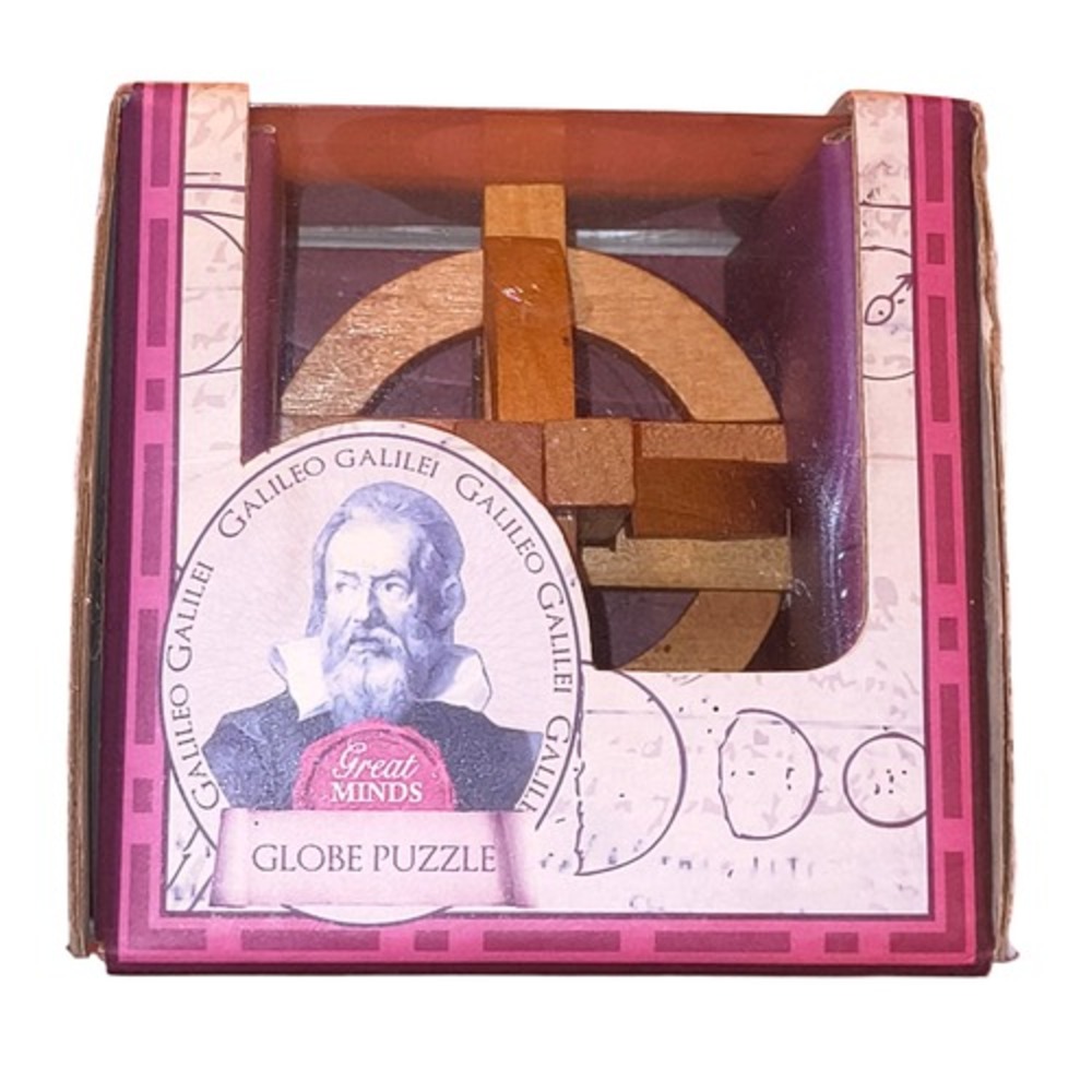 2002 Professor Puzzle Great Minds Galileo's Globe Puzzle Wooden EUC